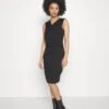 DRAPPED NECKLINE SMART BODYCON SLEEVELESS MINI DRESS - Jerseykleid - Black -Anna Field 172e59578b62453284a60ba5da8b6274