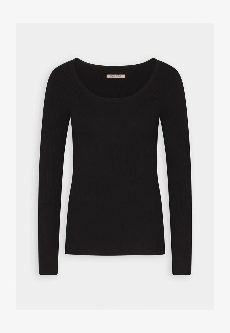 Anna Field BUTTON DETAIL - Strickpullover - Black 3 Anna Field BUTTON DETAIL - Strickpullover - Black