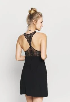 Anna Field ANNA VISCOSE DRESS - Nachthemd - Black -Anna Field 898b079ecbb9451081364c0f02951668