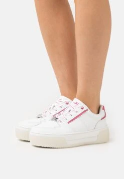 Anna Field LEATHER - Sneaker Low - White/pink
