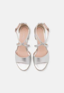 Anna Field LEATHER - Riemensandalette - Silver -Anna Field ad4586f9c45b4026bff4d4a8f342495d